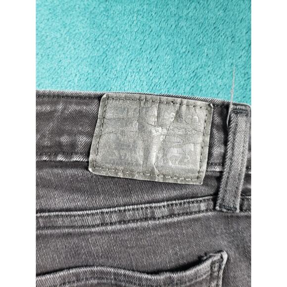 Levis 535 Jeans Size 29 Womens Black Denim Ladies Pants Mid Rise Skinny - Picture 13 of 15